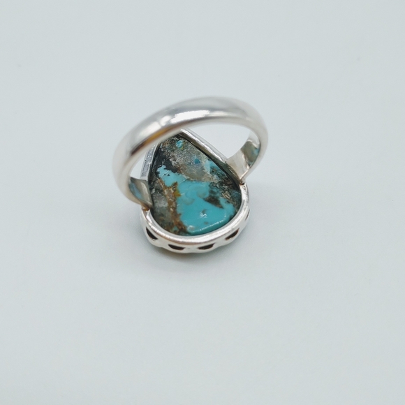Sterling Silver Blue Turquoise Ring - Picture 9 of 10